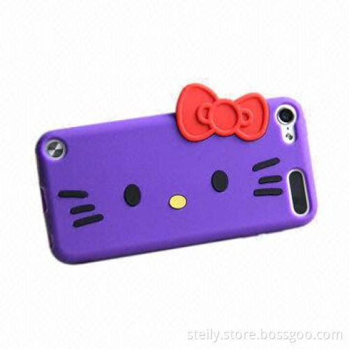 Silicone Cover for iPod Touch 5, with Cartoon Design, Various Colors are Available